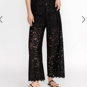 JOHNNY WAS Kitt lace pants-size small